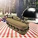 Zxpjkyu Camping Tableware Storage Bag Camp Organizer Practical with Handle Portable Cooking Utensils Pouch for Garden Family Reunions, Khaki