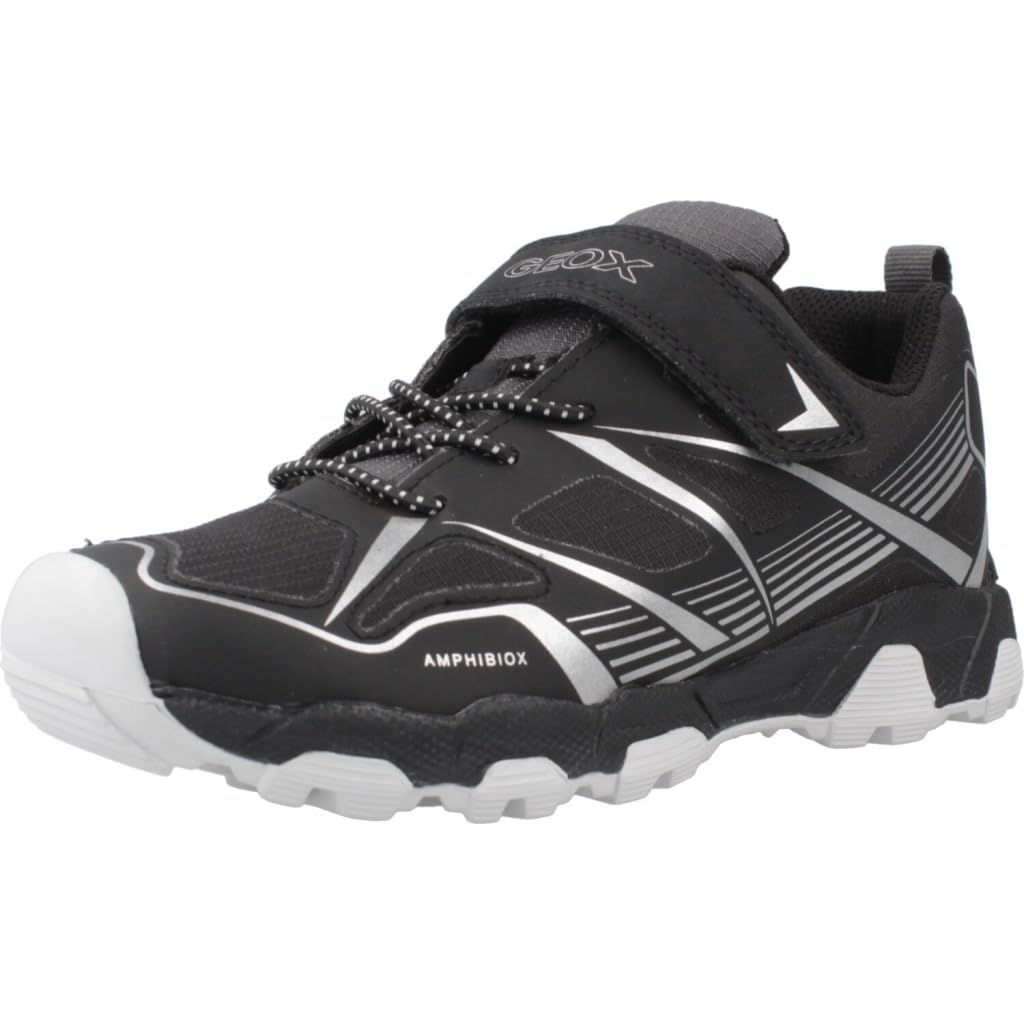 Geox J MAGNETAR BOY B ABX Sneaker, Black, 10 UK Child