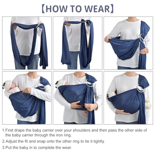 Cuby YSBXXBJLG01 Water Baby Sling Carrier Breathable Mesh Baby Wraps Carrier Adjustable Ring Sling Baby Carrier Infant Carrier thumb #7