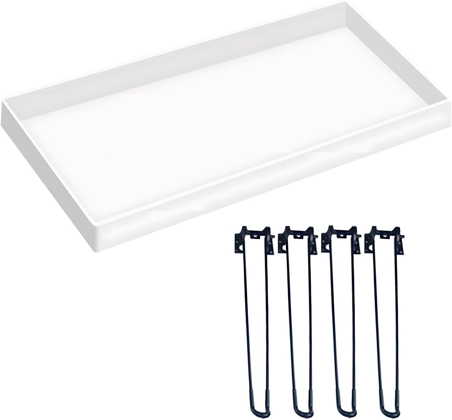 Large Silicone Epoxy Resin Includes 4 Metal Table Legs Easy Demolding Silicone with Legs