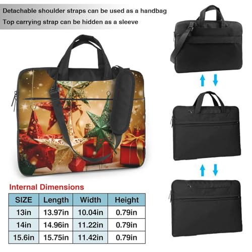 Bolsa Maletín para Laptop Estrellas Navideñas 15.6 pulgadas miniatura 2