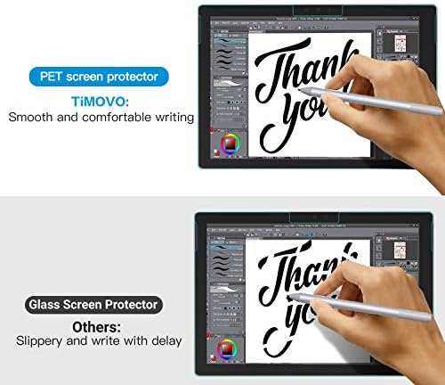 TiMOVO (2-Pack Feel-Paper Screen Protector Compatible with Microsoft Surface Pro 9 2022 / Surface Pro 8 2021 / Surface Pro X 2021&2019, Anti-Glare Anti-Scratch PET Film, Surface Pen Support - Matte
