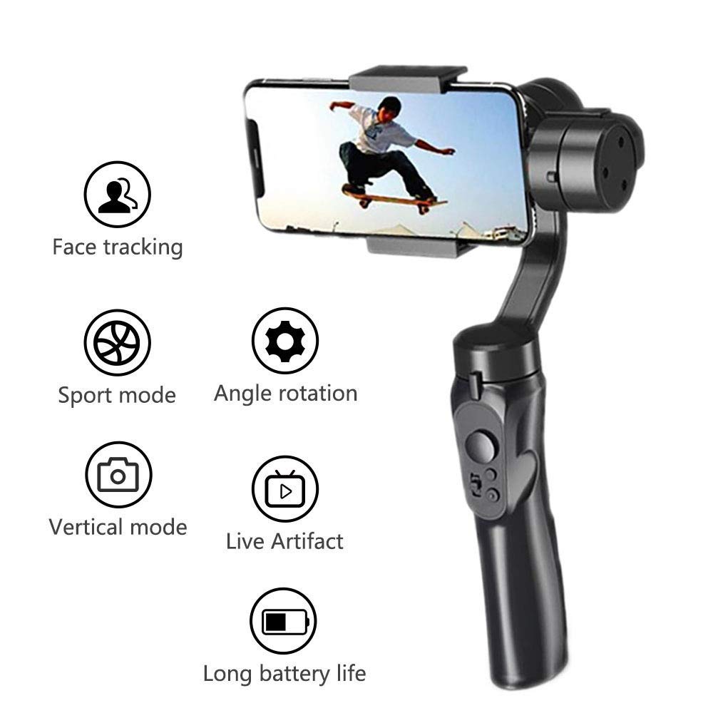 Téléphones stabilisateur 3-Axis portable Smartphone Bluetooth stabilisateur Gimbal Trépied Gimbal Stabilizer (Size : S5B Stabilizer)