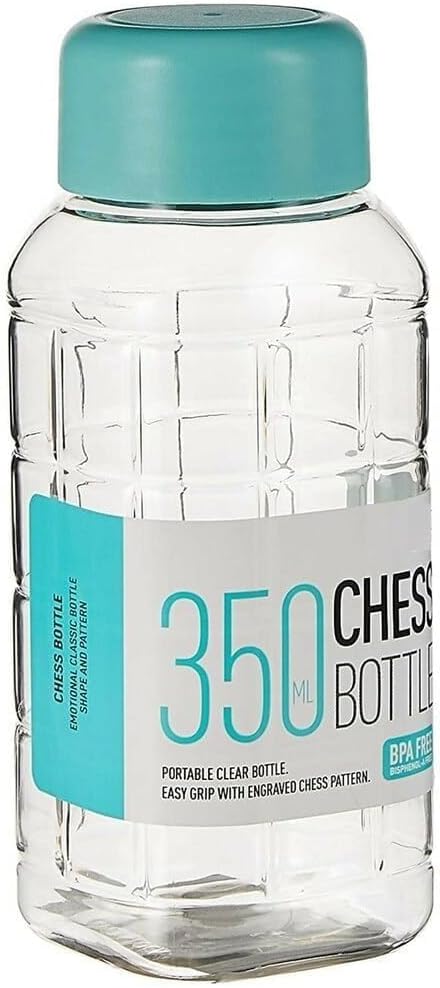 Small Bpa Free Plastic Water Bottle For office and School, Plastic PET Water Bottle For Kids & Adult- Cute Transparent Bottle For Water, Juice, Mojito (Pack Of 1, 350 ml)