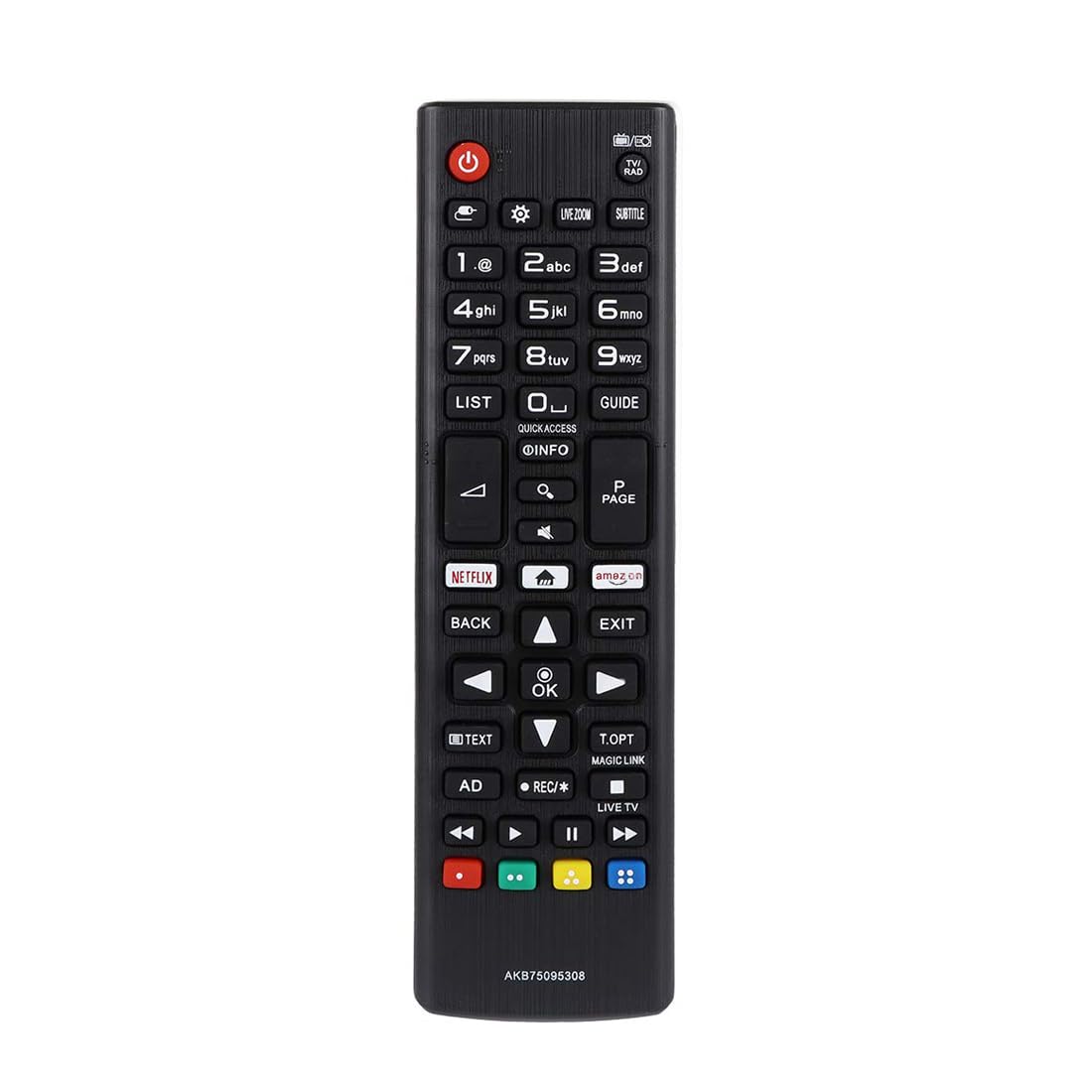 121AV Telecomando Sostitutivo Per LG AKB75675311 - Compatibile Con TV Smart LED 75UM7110, 65UM7100, 55UM7400, Con Tasti Netflix E Prime Video