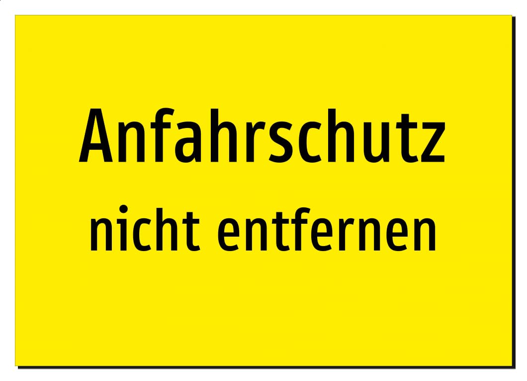 36069-DE-T-08 | Anfahrschutz - nicht entfernen | Aluminiumschild A3, 420 x 297mm | nur Text, ohne Symbolgrafik