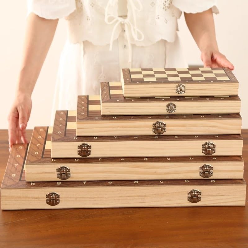 echiquier Échiquier Pliable en Bois, Portable et de Voyage, idéal for Les débutants, idéal for l'école, Le Bureau, Les activités de décoration, Les Tournois d'échecs echecs Jeu(44 * 44cm)