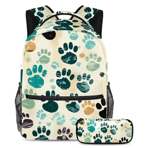 Sac à dos et trousse enfant grand format imprimé animal pour écolier