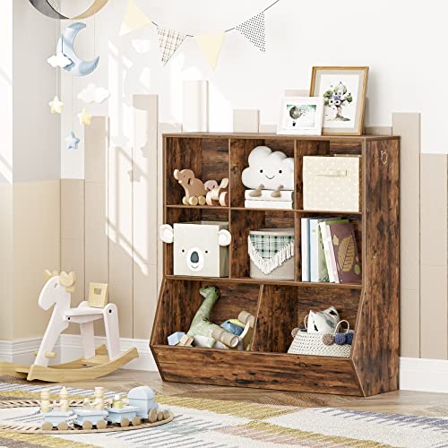 image for HOOBRO Kids Bookshelf, Toy Storage Cabinet, Kids Toy Organizer, 8 Cubi