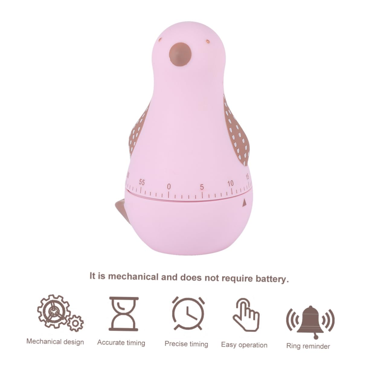 IMIKEYA 3 Pezzi Timer Conteggio per Bambini Timer A Forma di Uccello Timer Da Cucina Manuale Timer Da Cucina Animale Orologio Sveglia Digitale