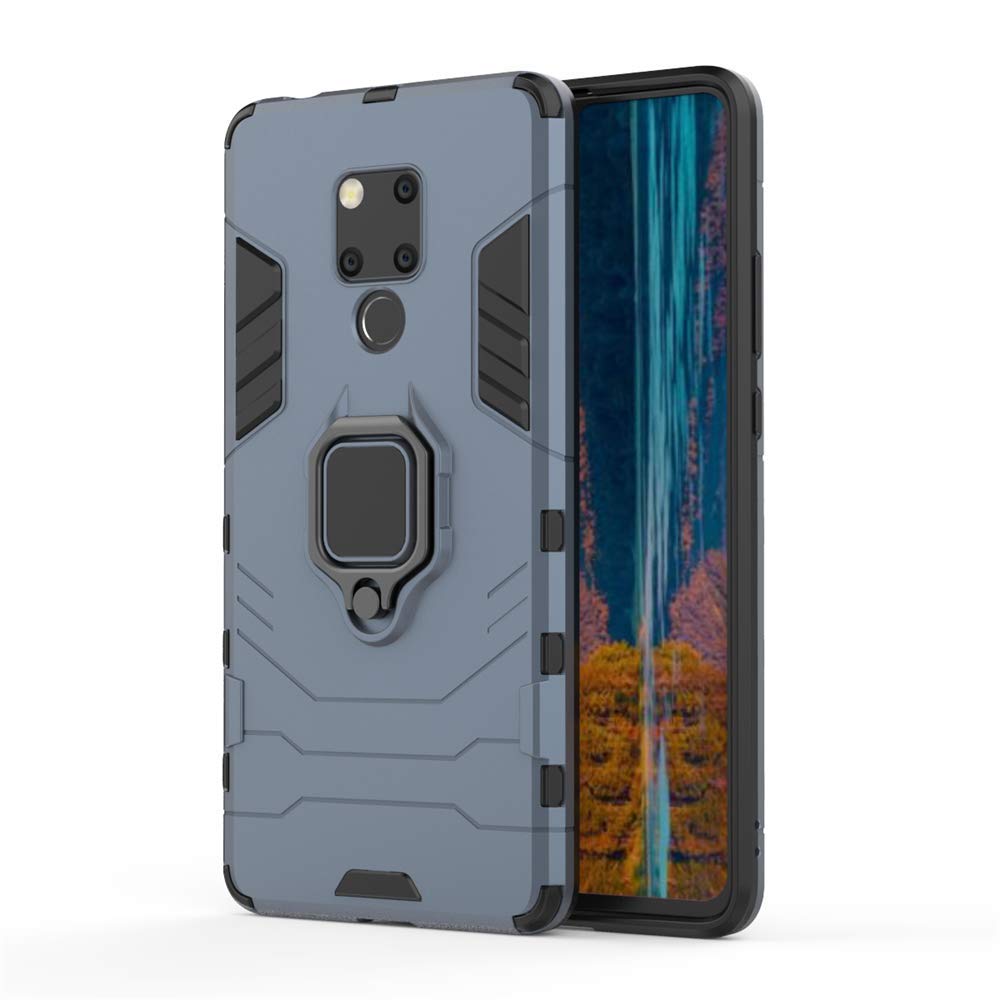 CHcase Huawei P40 Pro Funda, Anillo Metálico Sujeción Soporte Antichoque Rígido Caja (Funciona con el Montaje de Coche Magnético) Doble Capa Sólido Case Carcasa para Huawei P40 Pro -Black Plus Gray — view 9