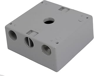 Aexit 1/2BSP 4 Transmission Threaded Holes 2 Gang Electrical Junction Outlet Box Enclosure Case