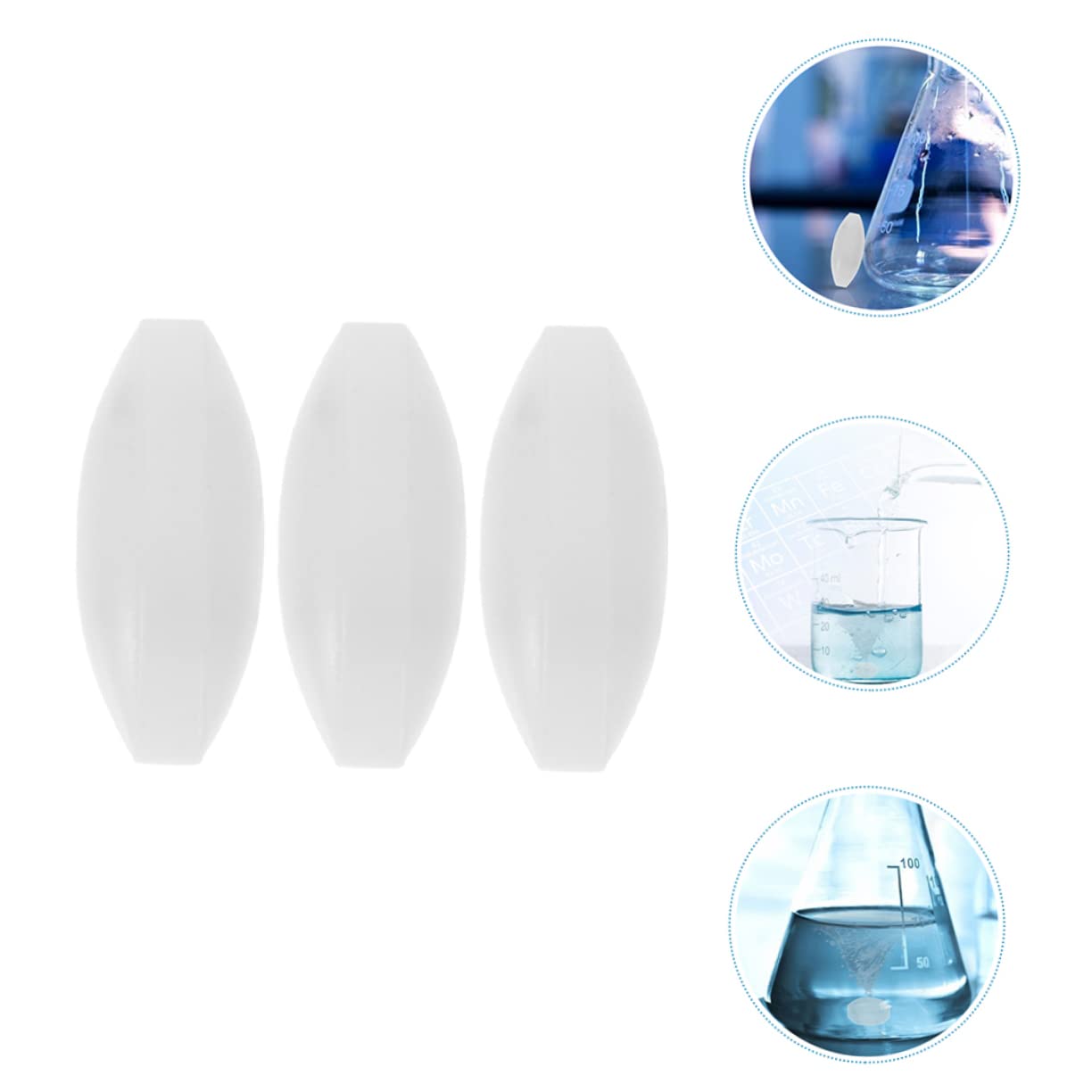 5er Set PTFE-Magnetrührstäbe – Weiß, 30x8 Mm,  Produktbild-Vorschau 2