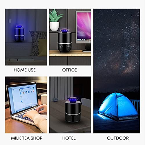 Muggendoderlamp NIEUWE Verkoop Upgraded Electronics Mosquito Killer Trap Moth Fly Wasp LED Nachtlamp Bug Insect Light Black Killing Pest Muggenverdelger Lamp (Color : Black USB) - Image 4