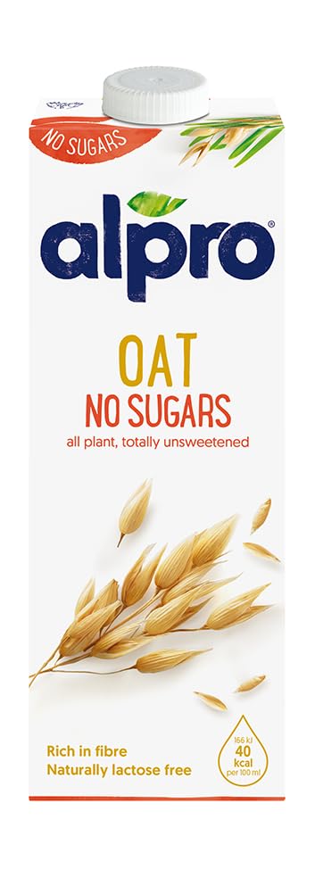 ALPRO Avena, Senza Zuccheri, Bevanda all'Avena, 100% vegetale con vitamine B2, B12 e D, 1L