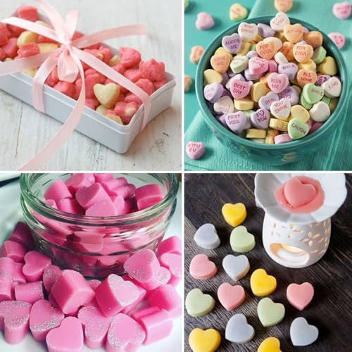 Miniatura 7 de Yxhzvon 4 Piezas Moldes De Silicona Con Forma De Corazó, Mini Molde De Chocolate De 55 Cavidades Y 2 Goteros, 3d Moldes Dulces De Silicona Para El Amor Para Hacer Gomitas, Caramelos, Chocolate