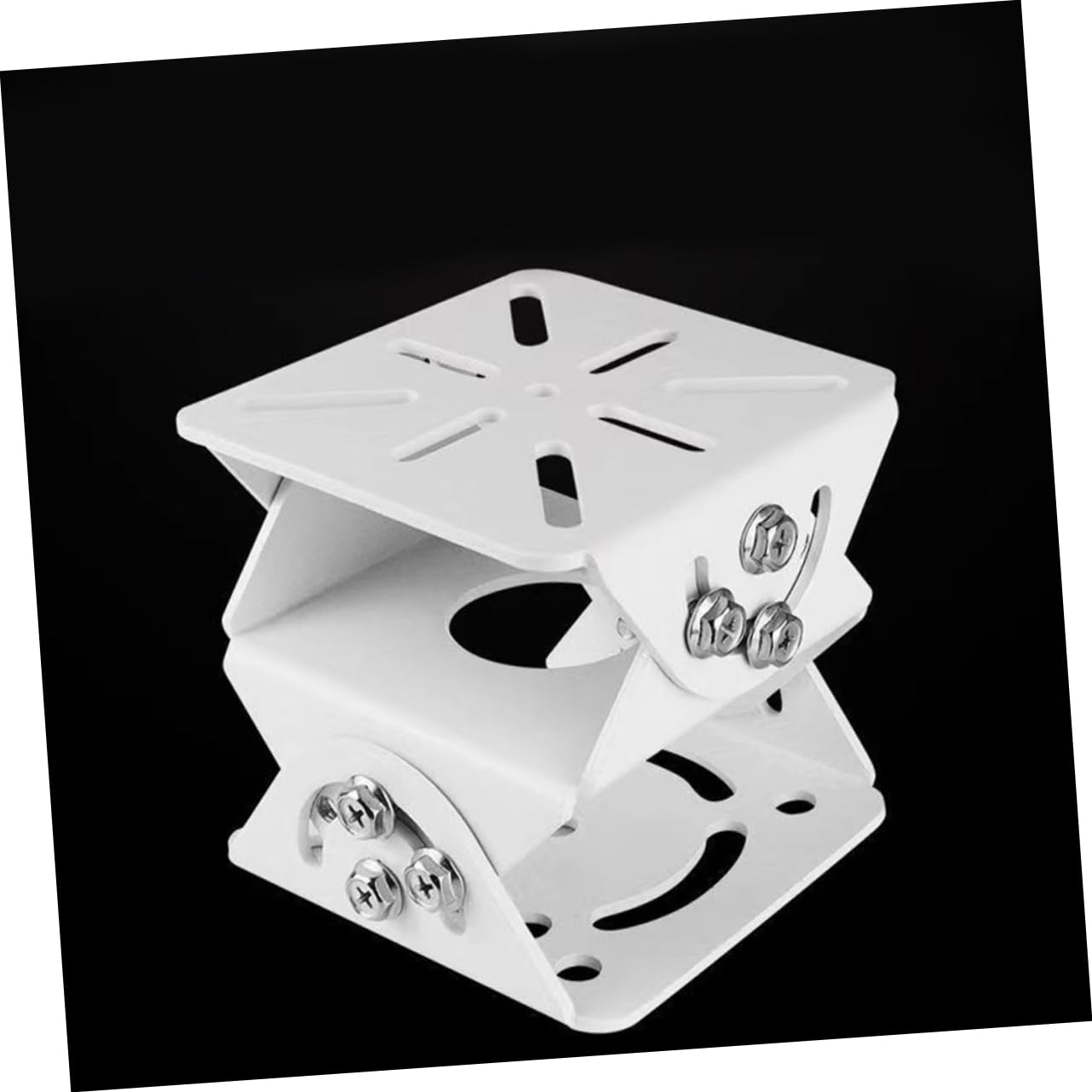 Support pour Caméra de Sécurité Blanc en Acier, 2 Pièces
