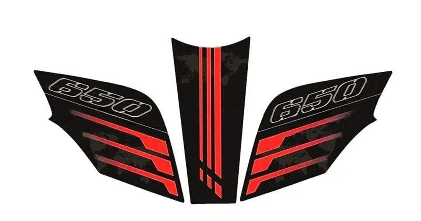 Motorcycle Tank Pad Protector Leather Sticker Decals Accessories for VSTROM 650 650XT DL650(Rosso)