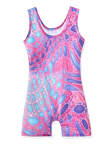 HOZIY Girls Gymnastics Leotards for Kids Tumbling Outfits Biketard Sparkle Adorable Pattern
