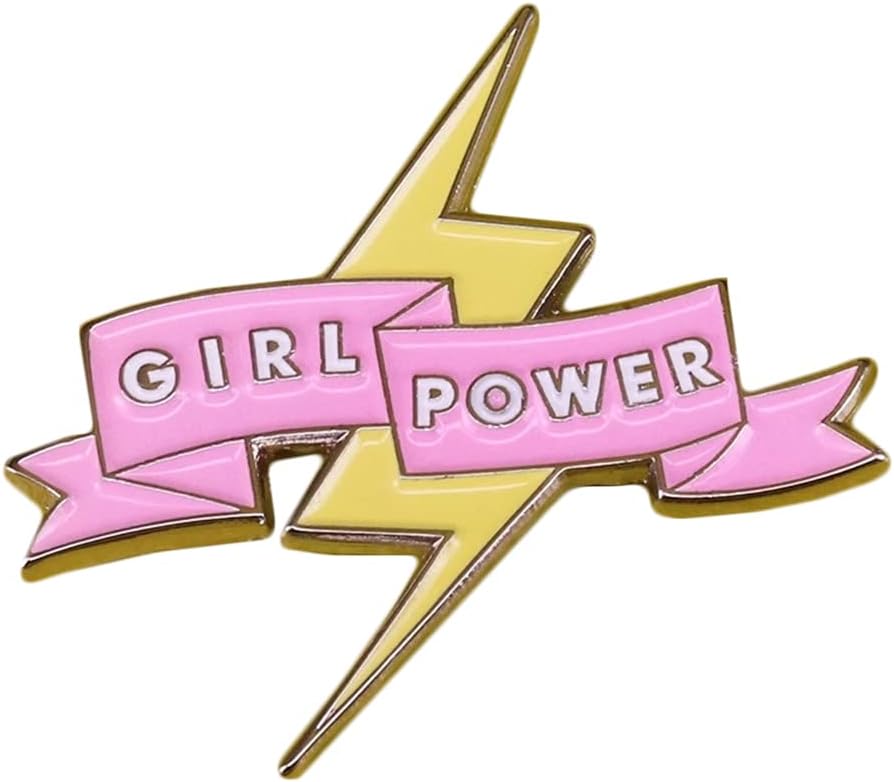 Girl Power Strong Powerful Woman Lapel Pin Gift GRL PWR Feminist Gift for Women Empowerment Brooch