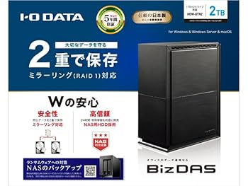 外付HDD BizDAS 2TB USB 3.2 HDW-UT2 外付HDD BizDAS 2TB USB 3.2 HDW-UT2