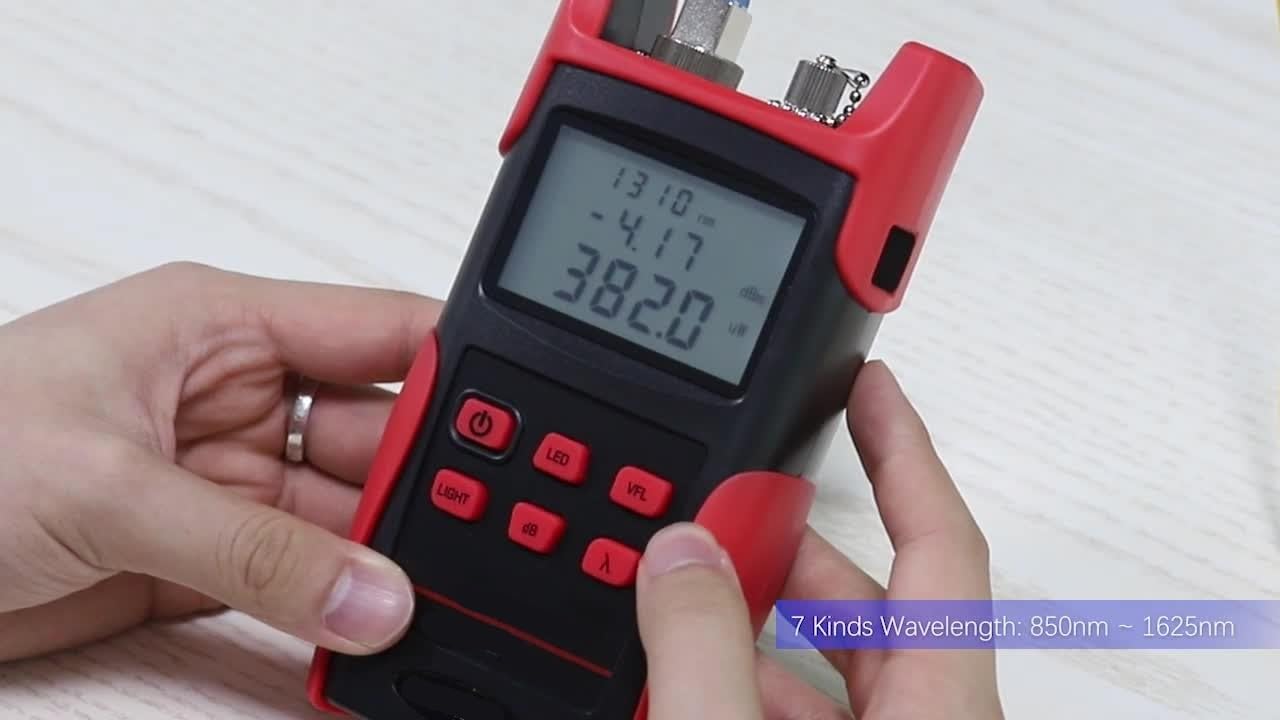 Światłomierz światłowodowy, Tester światłowodów Źródło światła Wizualny lokalizator uszkodzeń Miernik mocy światłowodu VFL