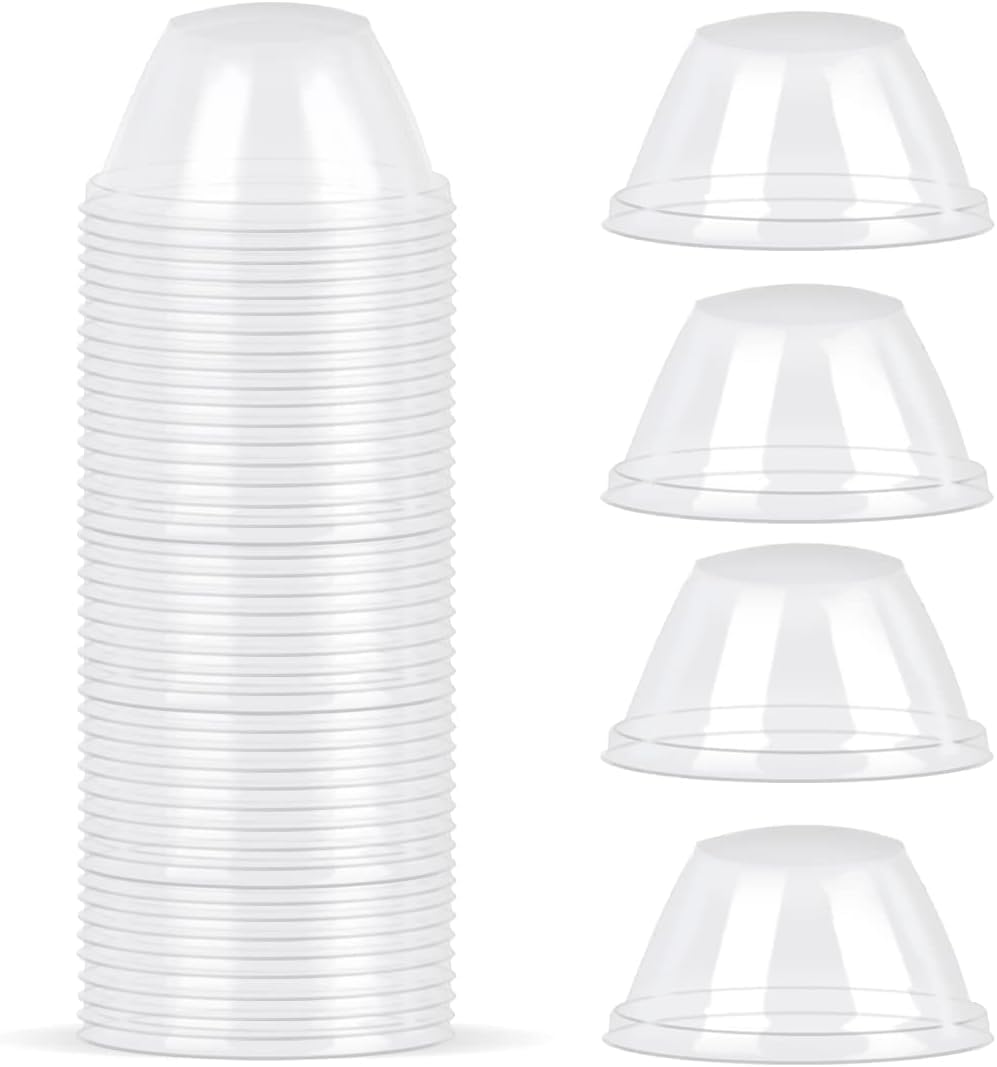 Plastic Clear Plant Grow Humidity Domes, Compatible with Aerogarden Indoor Hydroponics Growing System, Temperature Domes Cover Lid, 100 Pcs