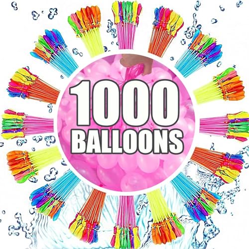 Image of 1000 Pcs Self-Sealing Water Balloons Quick Fill,Multi-Colored Outdoor Swimming Pool for Summer Parties