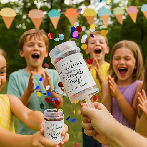 Image of Wanna Party Mini Pocket Confetti Push Pop Containers Sprinkle Paper Poppers for Graduation, Wedding, Baby Shower, Christmas, New Year, Birthday, Fiesta Favors Supplies (Multicolor)