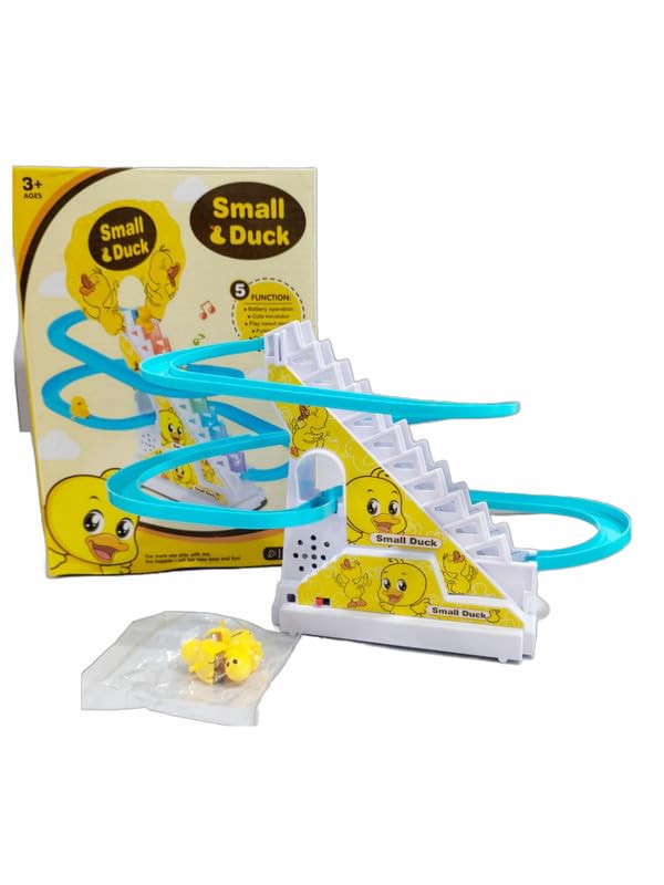 KUBERPATI Duck Slide Toy Set, Funny Automatic StairClimbing Ducklings