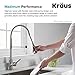 KRAUS Britt Commercial Style Spot Free Stainless Steel Pre-Rinse Kitchen Faucet with Deck Plate, KPF-1690SFS