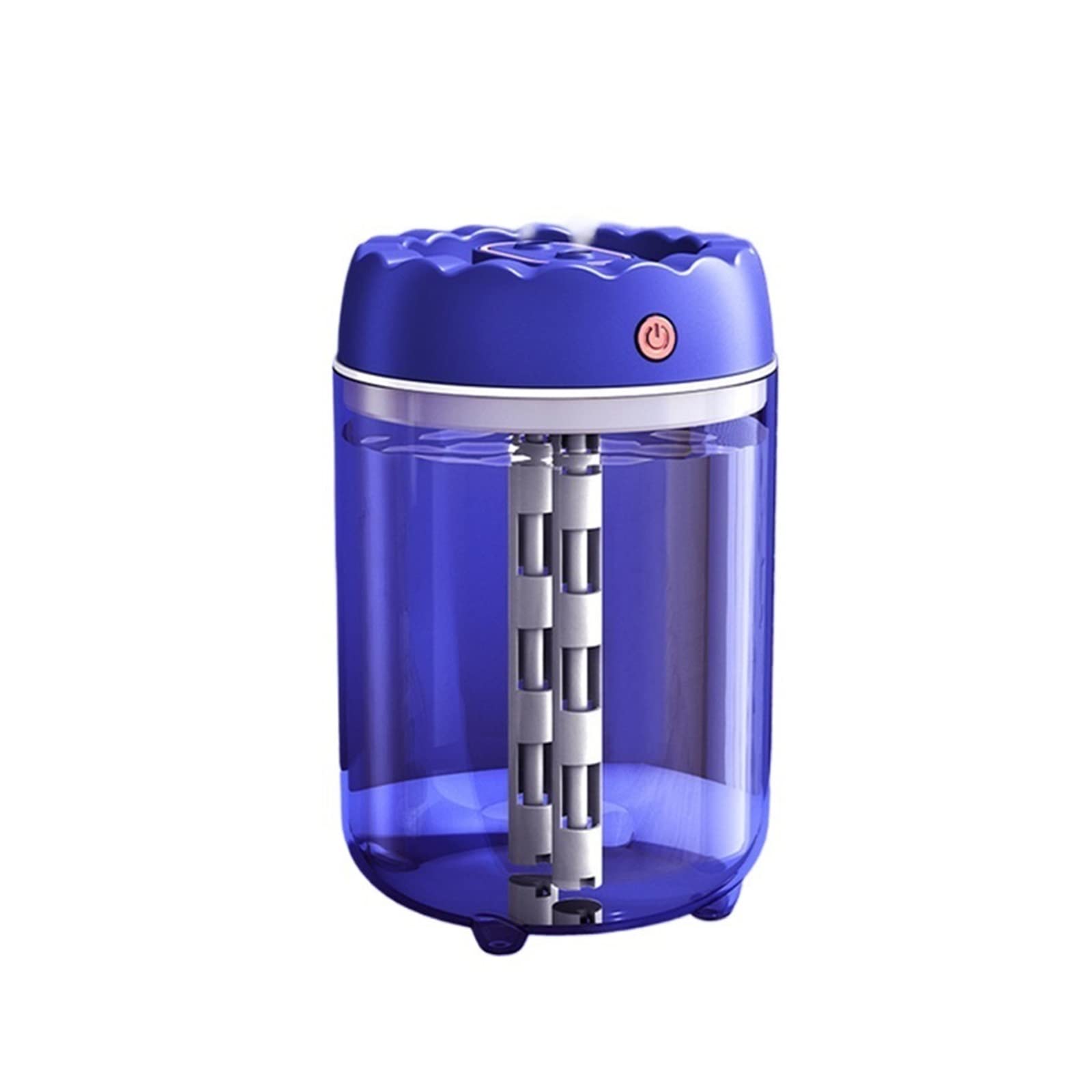 Nawilżacz 1800ML domowy elektryczny nawilżacz powietrza o dużej pojemności USB podwójna dysza ultradźwiękowy Aroma Mist Maker Fogger z dyfuzorem światła LED Nawilżacz biurkowy(Material:Blue)