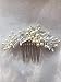 Sunshinesmile Bride Rhinestone Wedding Bridal Hair Comb Pearl Flower Hair Jewelry Crystal Headpiece