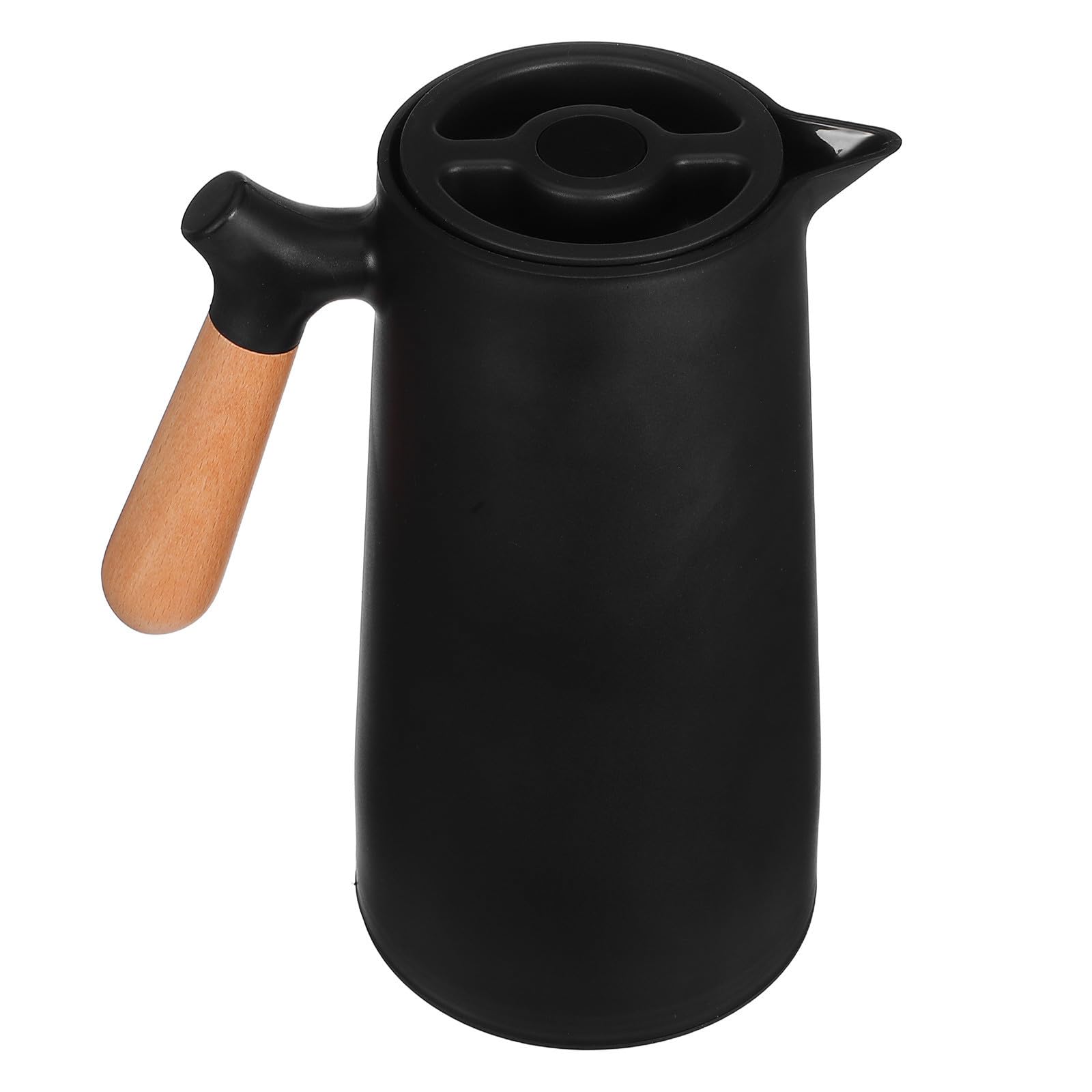 Botella Térmica de Agua Aislante 1l Asa de Madera Negra