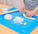 Produktbild NiceBird extra große Silikon-Backmatte zum Ausrollen von Gebäck, mit Messungen, wiederverwendbar, antihaftbeschichtetes Silikon, Blau