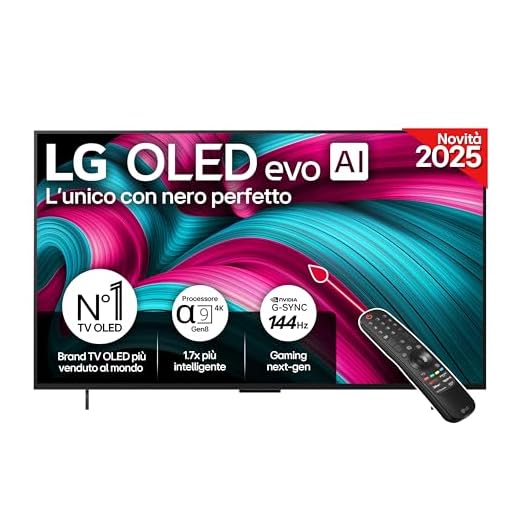 LG OLED evo AI C5 TV 42 pollici, Smart TV 4K, Processore α9 Gen8, webOS con AI, Dolby Vision e Atmos, Gaming con VRR e GSYNC 4K@144Hz, 4 HDMI 2.1, Alexa, OLED42C54LA 2025
