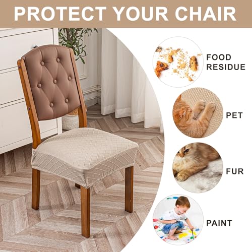 Image of Genina Waterproof Seat Covers for Dining Room Chair Covers,No Rear Covers