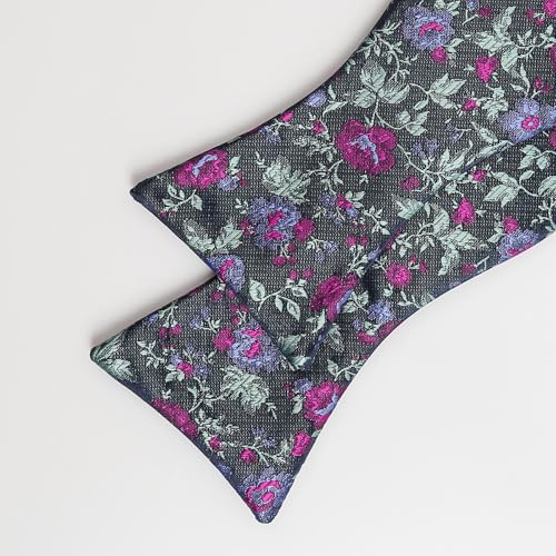 Image of Alizeal Mens 2pcs Floral Pattern Bow Tie Set