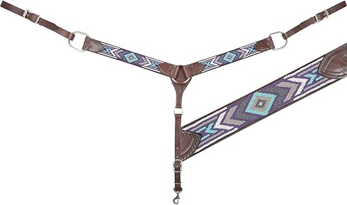 Cashel 2-inch Beaded Wave Breastcollar Angel Fire