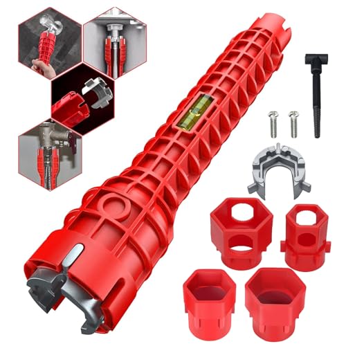 Velthorix Multifunctional Sink Tool 14-in-1, Faucet & Sink Installer Wrench Tool, Assistant Tool for Plumbing Installation & Repairs in Kitchen, Bathroom, Toilet, and Under-Sink Pipes
