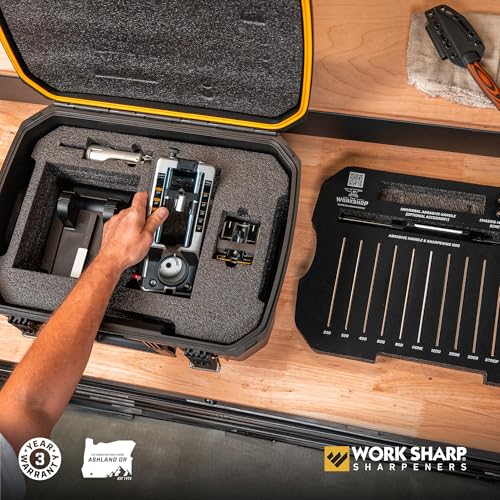 Image of Work Sharp Professional Precision Adjust Elite Knife Sharpener Kit - Complete Sharpening System for Kitchen, Pocket & Hunting Knives - Premium Angle-Guided Sharpening