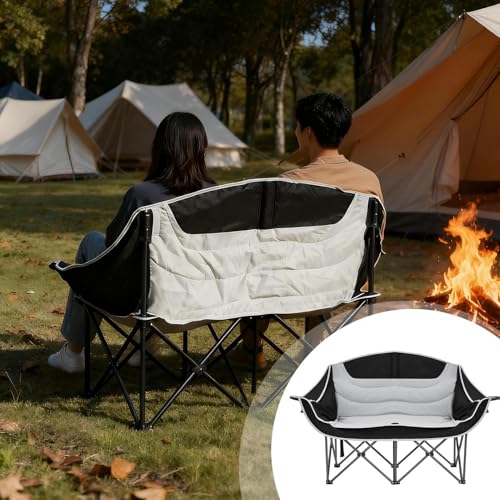 Chaise de camping double surdimensionnée et robuste de qualité supérieure