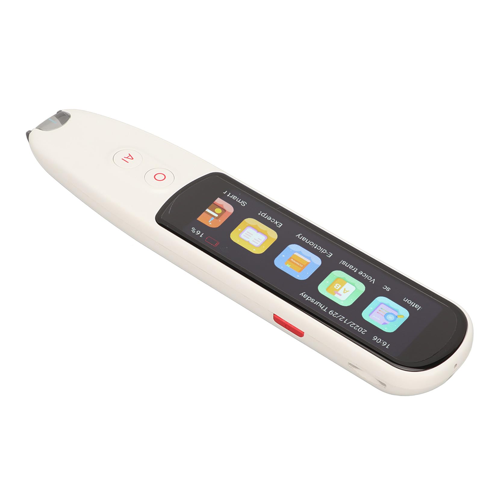 Focket Dispositivo Traduttore, Touch Screen Completo 134 Lingue Penna Scanner WiFi, Penna da Lettura con Traduzione Offline Connettività Bluetooth per Studenti Professionisti Viaggi