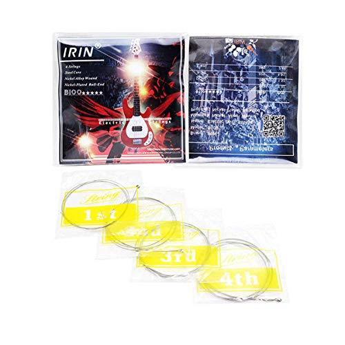 Jysun Electric Bass Strings 1 Full Set Steel Core Nickel Alloy Wound Nickel-Plated Ball-End With 1Pc Blue Cleaning Cloth And 5Pcs Guitar Picks thumb #3