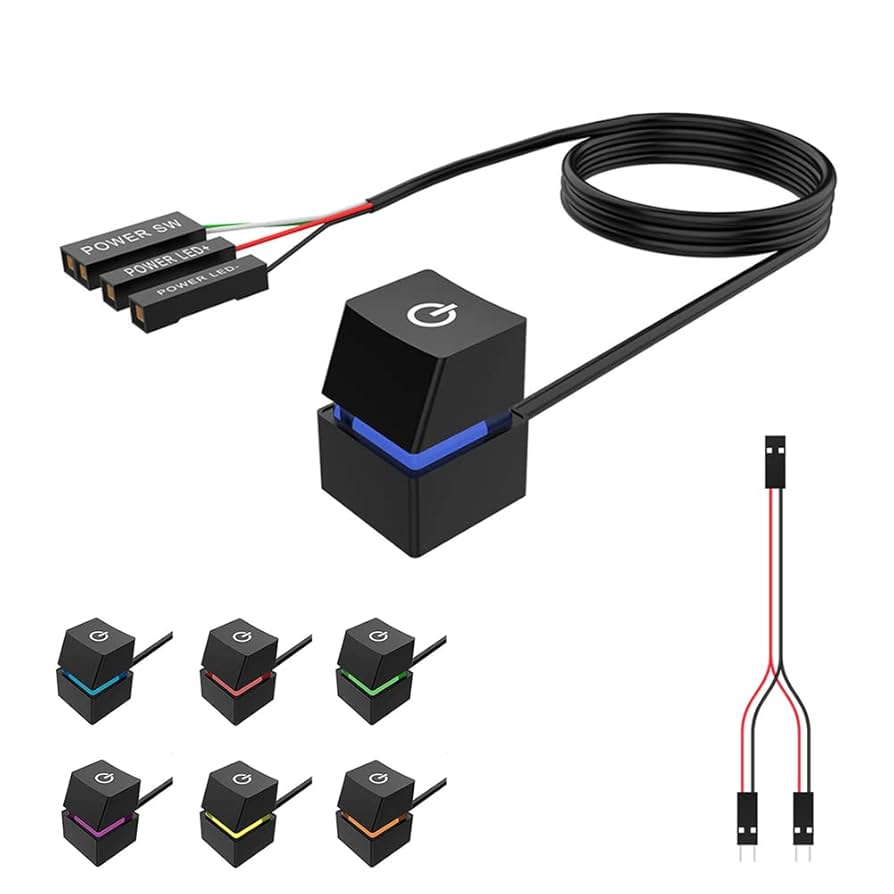 Amazon.co.jp: パソコン用 外付け電源ボタン パソコン 外付け