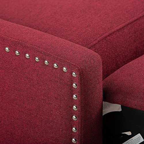 Sillón Reclinable Ajustable Rojo Vino miniatura 6