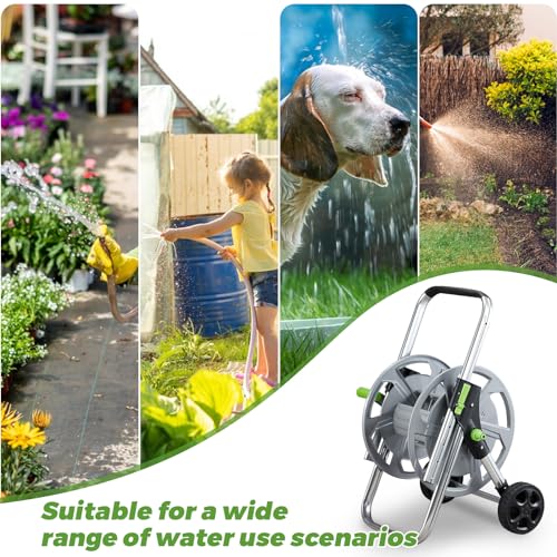 Yestar DY618 Garden Hose Reel Portable Hose Cart Hold 130 Of 5/8 In Ft Hose, Metal Water Hose Holder thumb #4