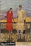 gabardina burberry vintage Tamaño: 20 x 30 cm La apelación duradera de la Burberry Gabardina Vintage publicidad Vintage Tin Sign Ilustración de moda Vintage Retro Art Bar casero Restaurante Garaje Cafetería Gasolinera Pared