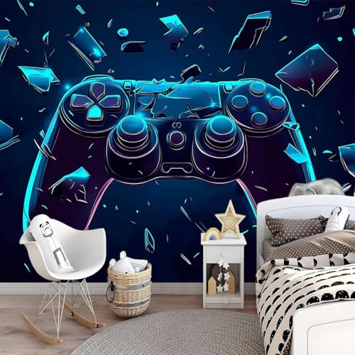 Papier peint manette de jeu décoration murale chambre - 6