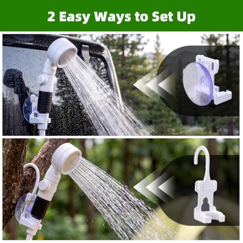 Ducha portátil para camping con batería recargable de 5200mAh miniatura 6